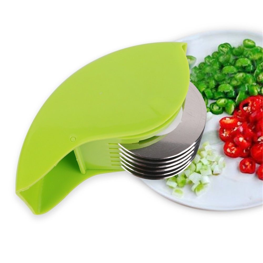 2 pack Herb Roller Mincer, Manual Hand Scallion Chive Mint Cutter with 6 Stainless Steel Blade Kitchen vegetable chop - Image 5