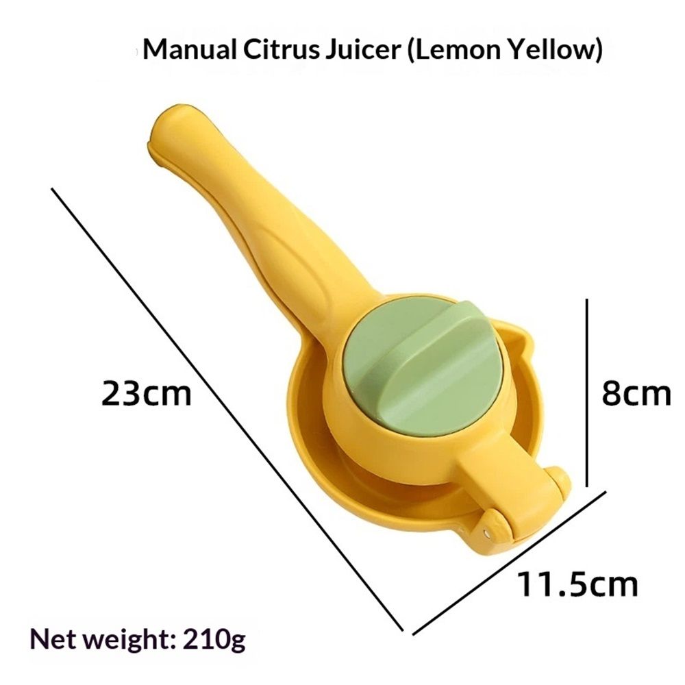 Dual-action Citrus Press, Citrus Juice Press Squeezer for Lemons and Limes with Seed Catcher and Pour Spout, Yellow - Image 2