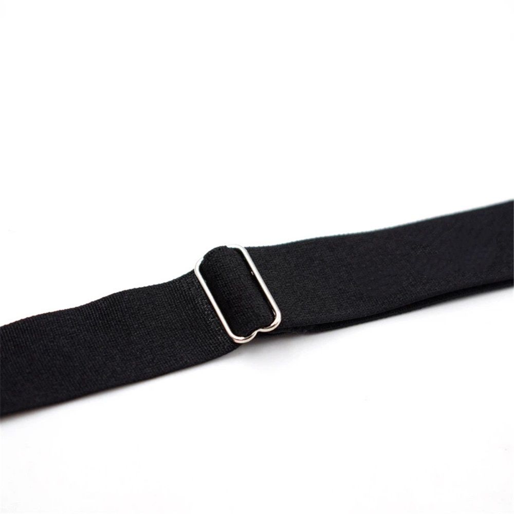Unisex Adjustable Shirt Garters - Stirrup Shirt Stays - Keeps Shirts Tucked in All Day - Easy-to-Wear Garter Straps with Foot Loop - Black - Image 3