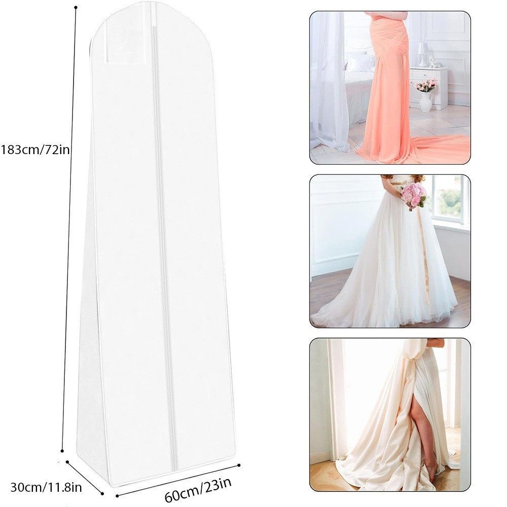 Bridal Bag - Garment Bag for Extra Large Wedding Gowns and Dresses - 60*183cm - for Long Poufy Dress , Breathabl - Image 3