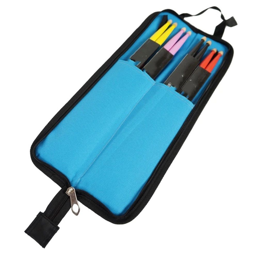 2 pack Drumsticks Bag Drum Sticks Bag Holder Drumstick Percussion Carrying Case Handbag Oxford Bag Gift for Drummers, Beginners in Band (blue,Only bags) - Image 2