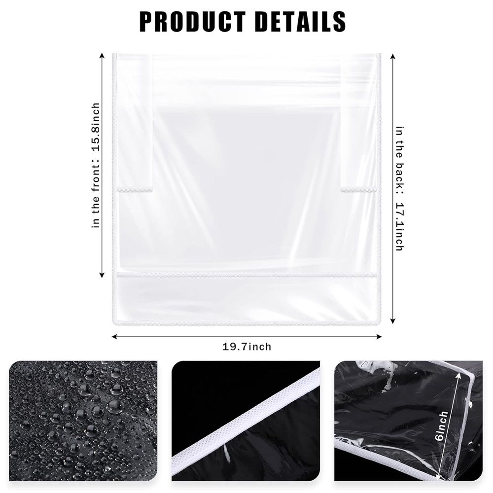 4 pack Barber Chair Cover Protector, Clear PVC Salon Chair Cover, Hairdressing Chair Back Stitched Cover Durable Easy Clean Covers Prevents Damage for Hair Salon Spa Office Chairs（Only transparent cover） - Image 2