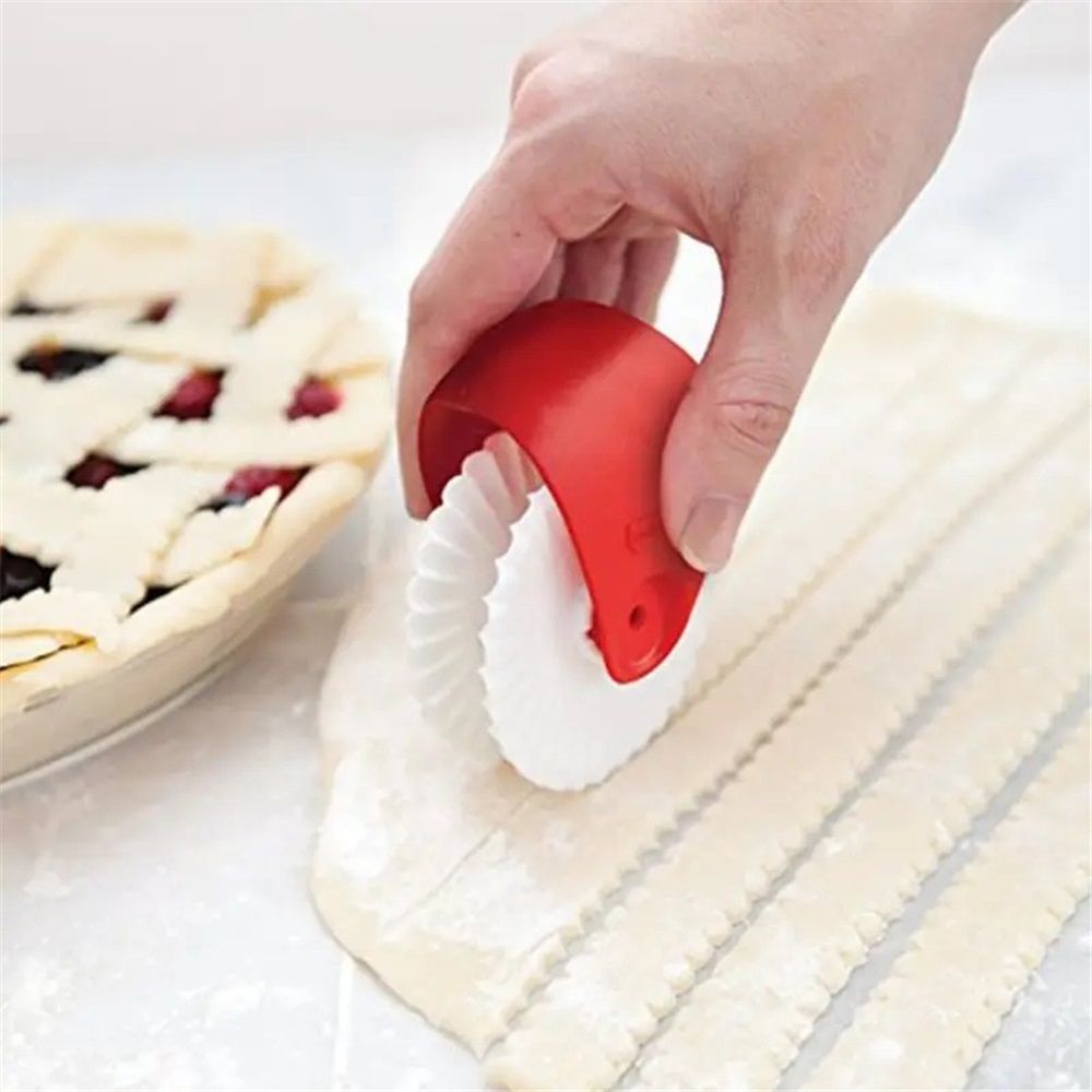 Set of 4,Pastry Wheel Decorator and Cutter, Beautiful Pie Crust, Rolled Pastry Pie Crimper, Baking & Cooking Tool for Apple Pie Crust or Ravioli Pasta - Image 3