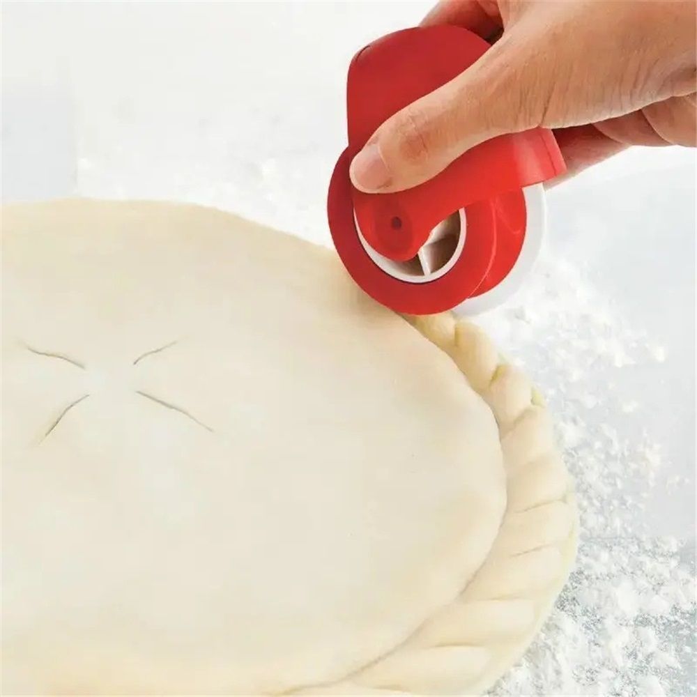 Set of 4,Pastry Wheel Decorator and Cutter, Beautiful Pie Crust, Rolled Pastry Pie Crimper, Baking & Cooking Tool for Apple Pie Crust or Ravioli Pasta - Image 5