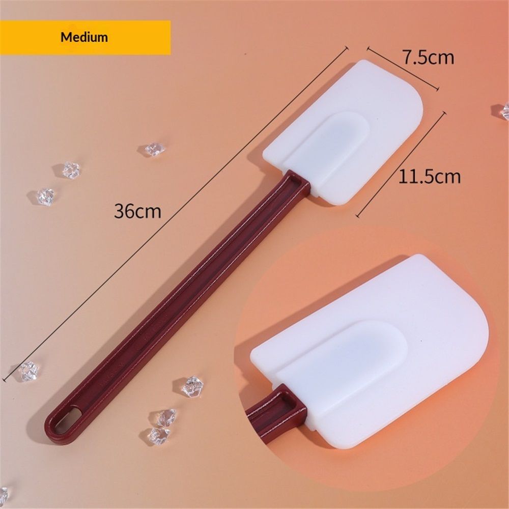 High Heat Resistant Silicone Heavy Duty Spatula/Food Scraper 14-Inch Red Handle for Baking/Cooking/Mixing Dishwasher Safe - Image 2