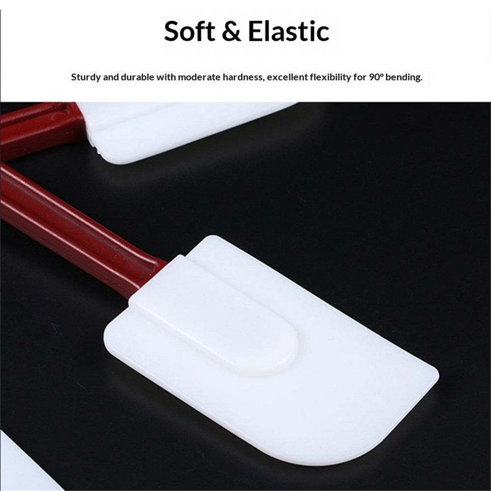 High Heat Resistant Silicone Heavy Duty Spatula/Food Scraper 14-Inch Red Handle for Baking/Cooking/Mixing Dishwasher Safe - Image 4