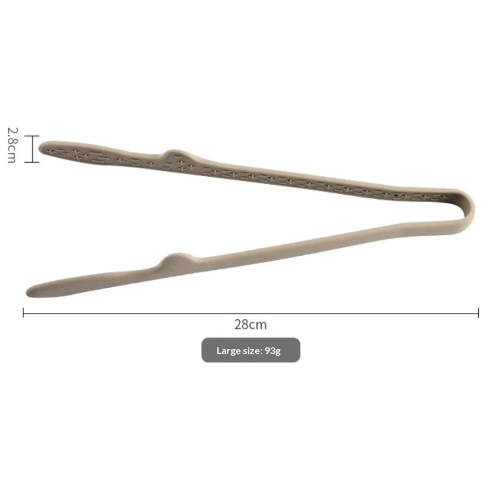 2 Pack Mini Silicone Toaster Tongs, Anti-Slip,Non-Scratch mini tongs 11 inch silicone tongs - Modern khaki - Image 3
