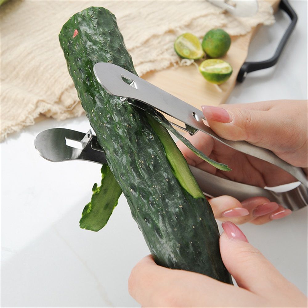 2 pack Asparagus Peeler, Stainless Steel Double Edge Vegetables Peeler Hand Kitchen Food Peelers for Cucumber Zucchinis Yam Carrot - Image 3