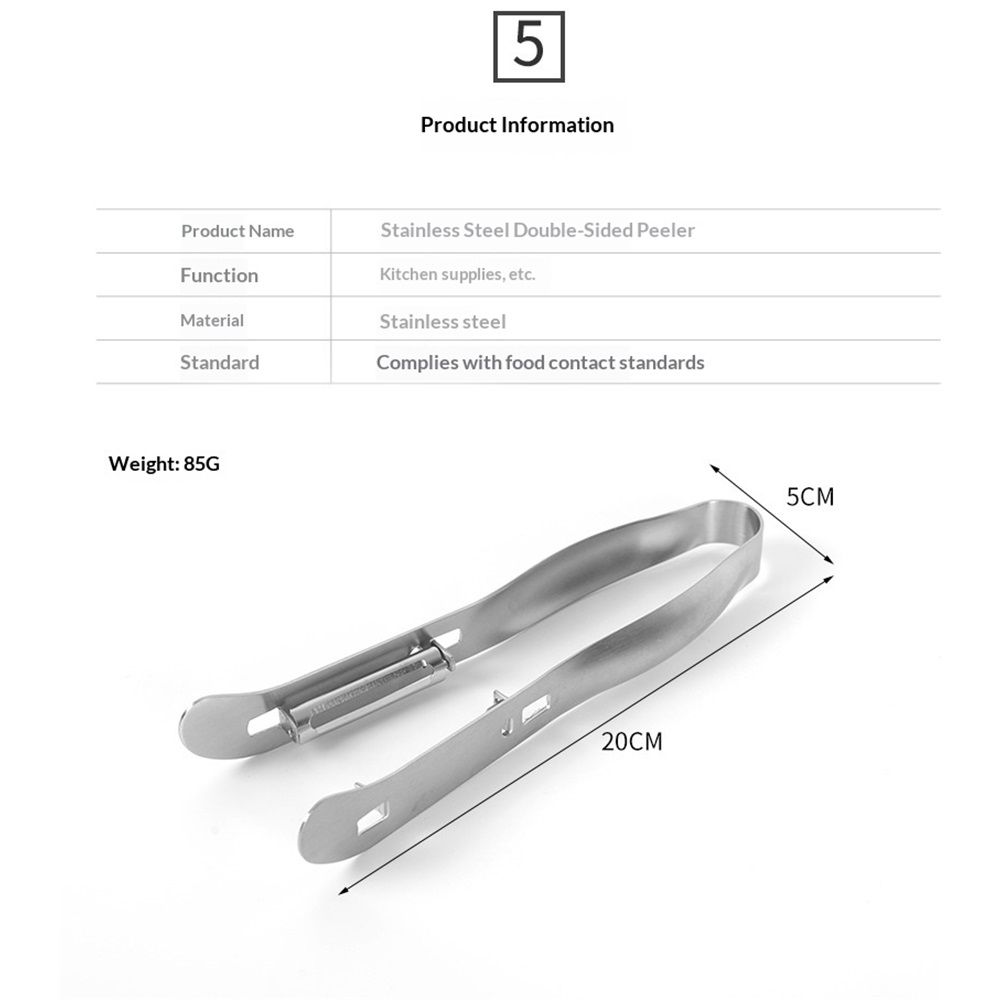 2 pack Asparagus Peeler, Stainless Steel Double Edge Vegetables Peeler Hand Kitchen Food Peelers for Cucumber Zucchinis Yam Carrot - Image 4