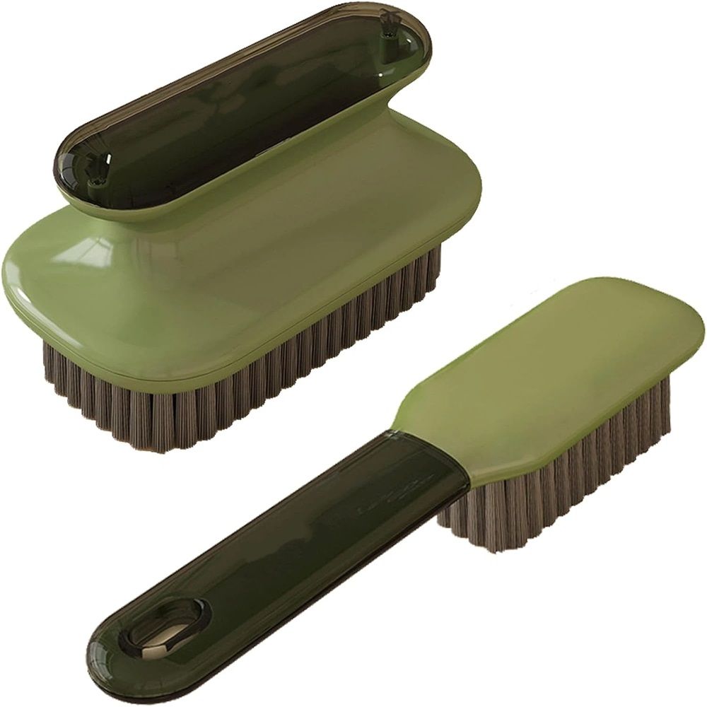 4 Pack Laundry Stain Brush Household Scrub Brush Laundry Brush for Stain Removal,Soft Bristle Brush Stain Brush for Clothes Scrubbing Bathroom Cleaning Brush,Easy to Hold (Green) - Image 1