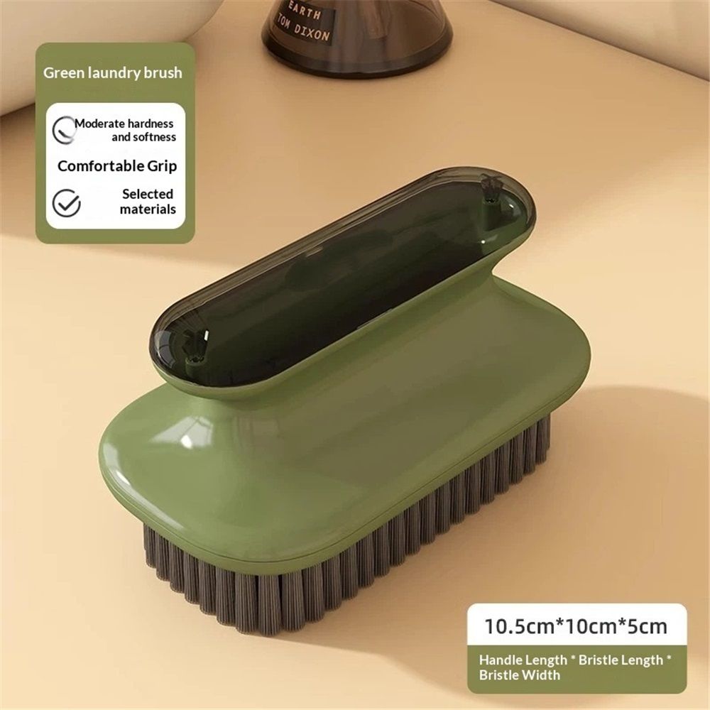 4 Pack Laundry Stain Brush Household Scrub Brush Laundry Brush for Stain Removal,Soft Bristle Brush Stain Brush for Clothes Scrubbing Bathroom Cleaning Brush,Easy to Hold (Green) - Image 3