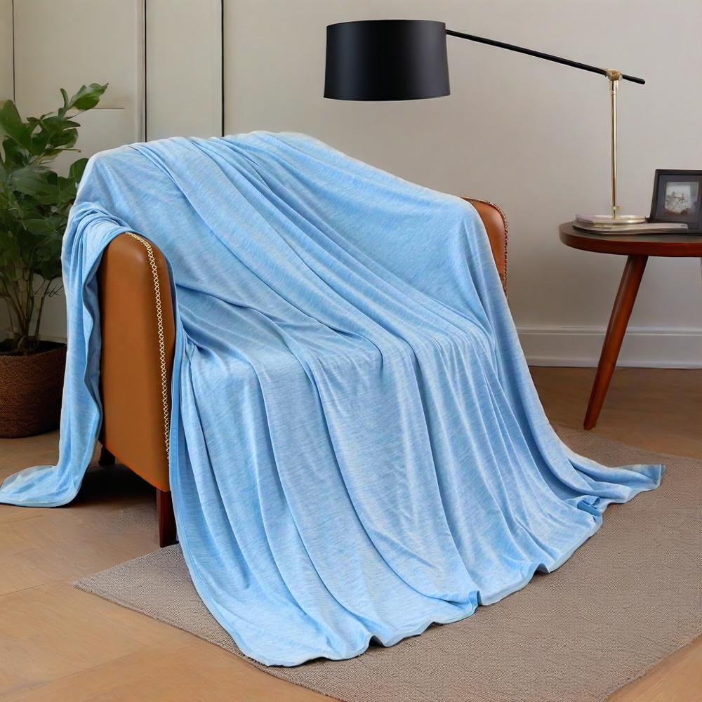 Sky Blue Blanket - 150x200cm Soft Warm Throw for Beds, Sofas & Living Spaces - Image 1