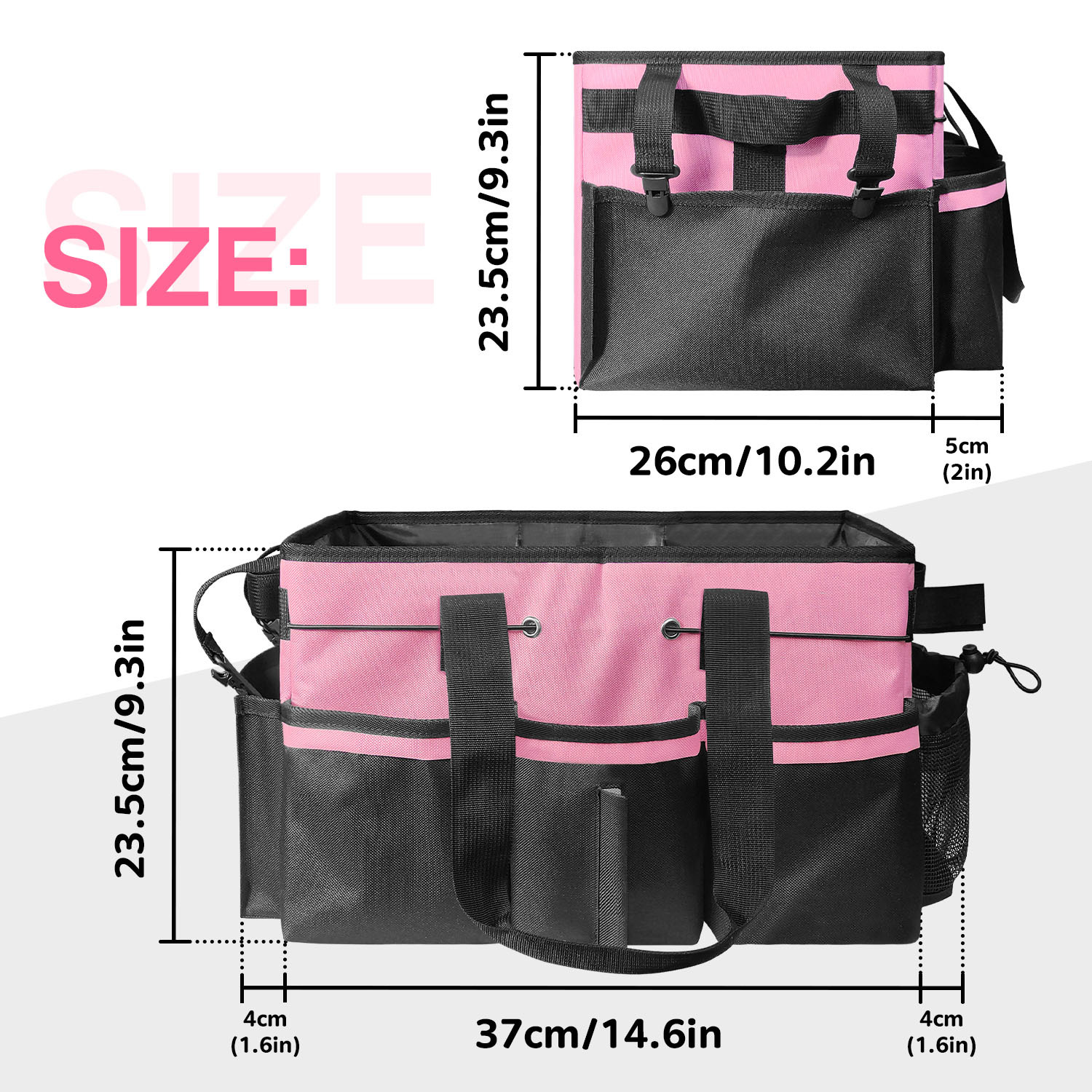 Gray Cleaning Kit - Multi-Purpose Cleaning Supplies Organizer Bag - Image 4
