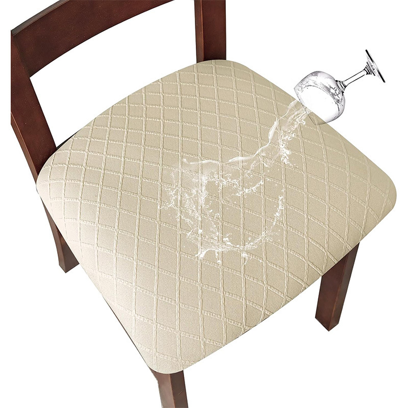 6 pcs 2025 Best-selling diamond-shaped jacquard chair cushion cover, chair cover cover. Khaki, 45*50*9cm - Image 1