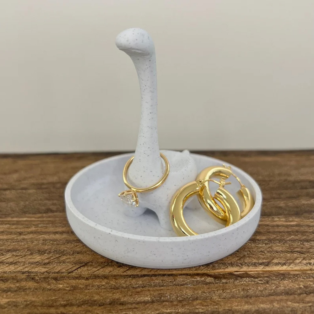 Dinosaur Jewelry Holder for Adorable Ring Display Cute Dino Ring Stand for Ring Storage Dino Ring Organizer Jewelry Display Ring Dish Tray - Image 1