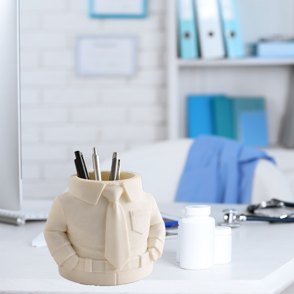 Hirt & Tie Pen Holder – Stylish 3D Printed Desk Organizer - Image 3