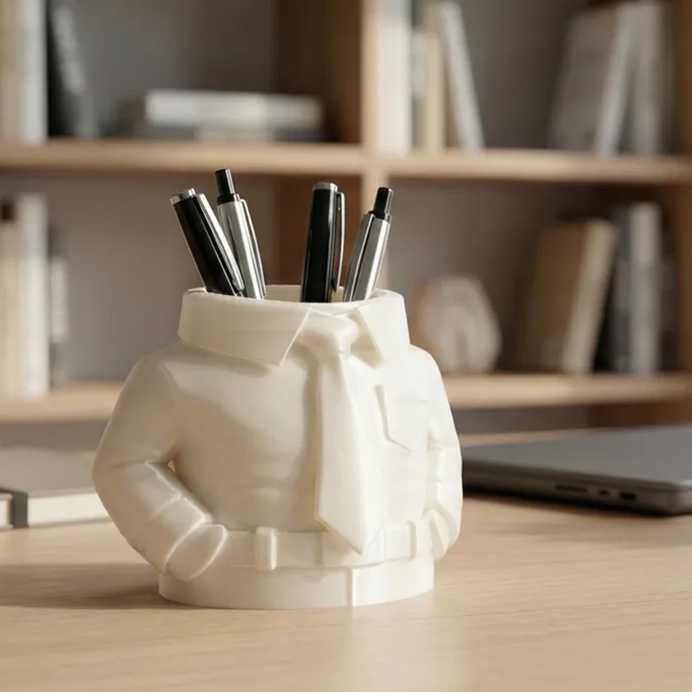 Hirt & Tie Pen Holder – Stylish 3D Printed Desk Organizer - Image 5
