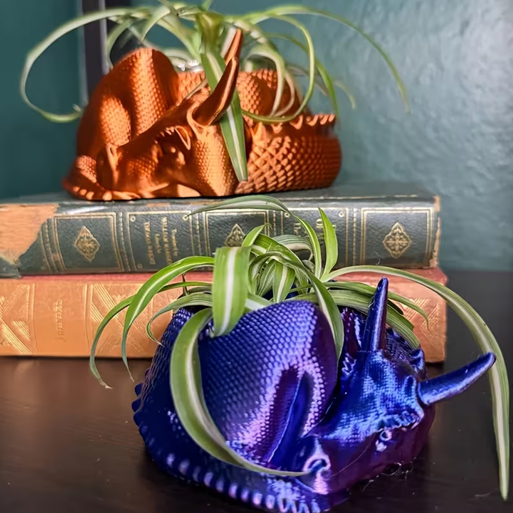 Dragon Planter, 3D Printed, Fantasy Decor, Dragon Pot, Dragon Bowl, Dragon Dish - Image 1