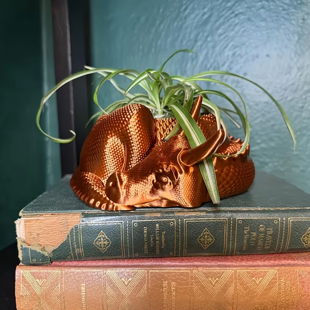 Dragon Planter, 3D Printed, Fantasy Decor, Dragon Pot, Dragon Bowl, Dragon Dish - Image 3