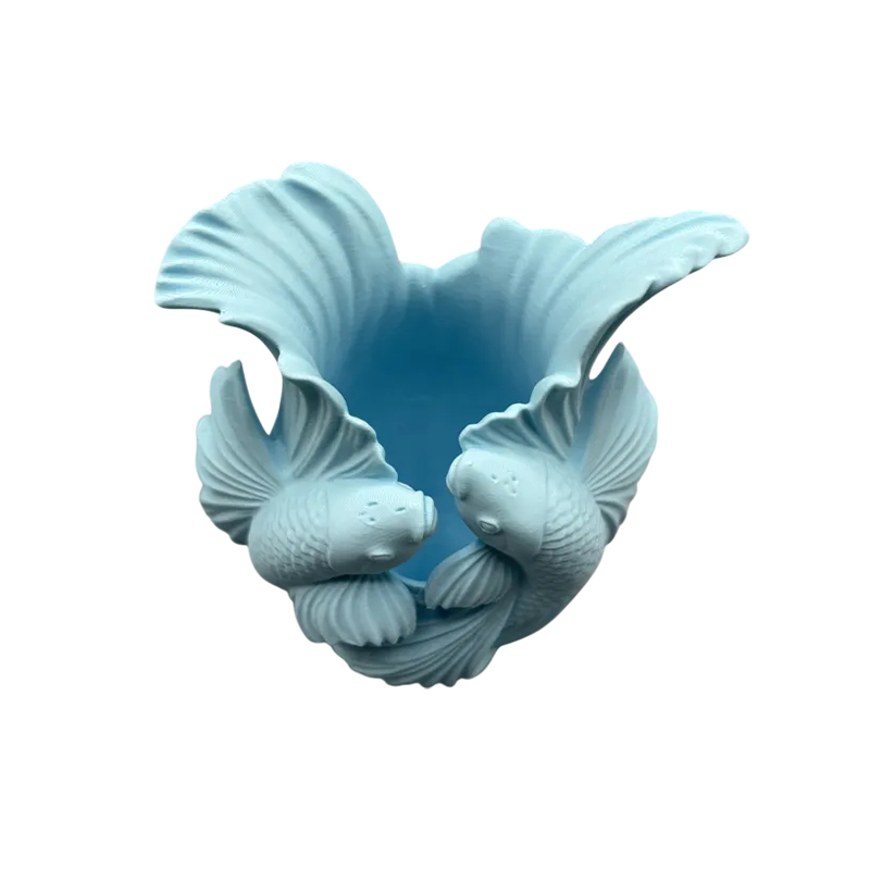 Biomorphic Flowing Sculptural Vase - Organic Wavy Modern Home Decor - Image 3
