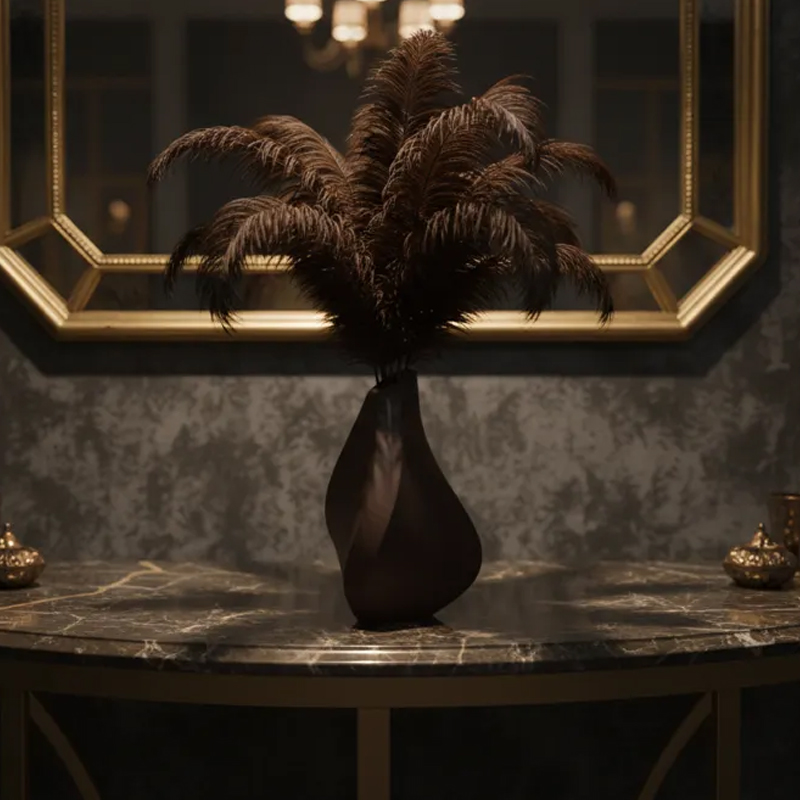3D-printed sculpture of a contemplative vase,black - Image 1