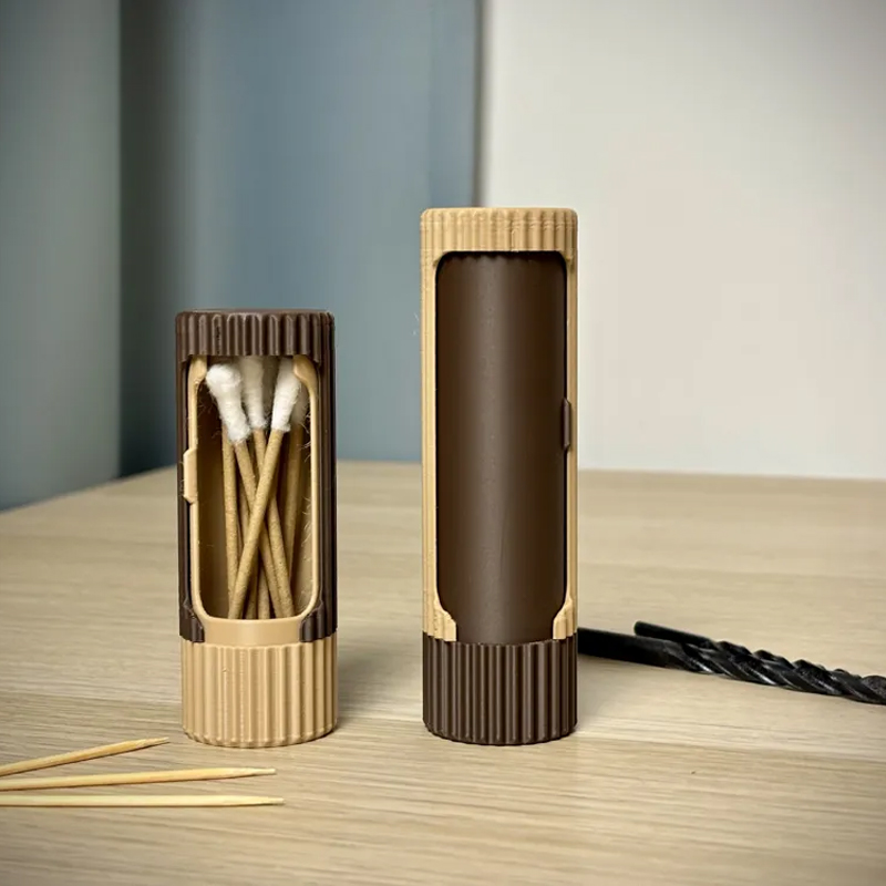 3D-printed compact rotating organizer capsule, 1.3 inches long x 3.4 inches high. - Image 3
