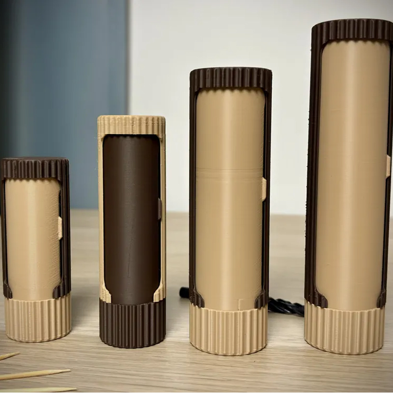 3D-printed compact rotating organizer capsule, 1.5 inches long x 4.9 inches high. - Image 2