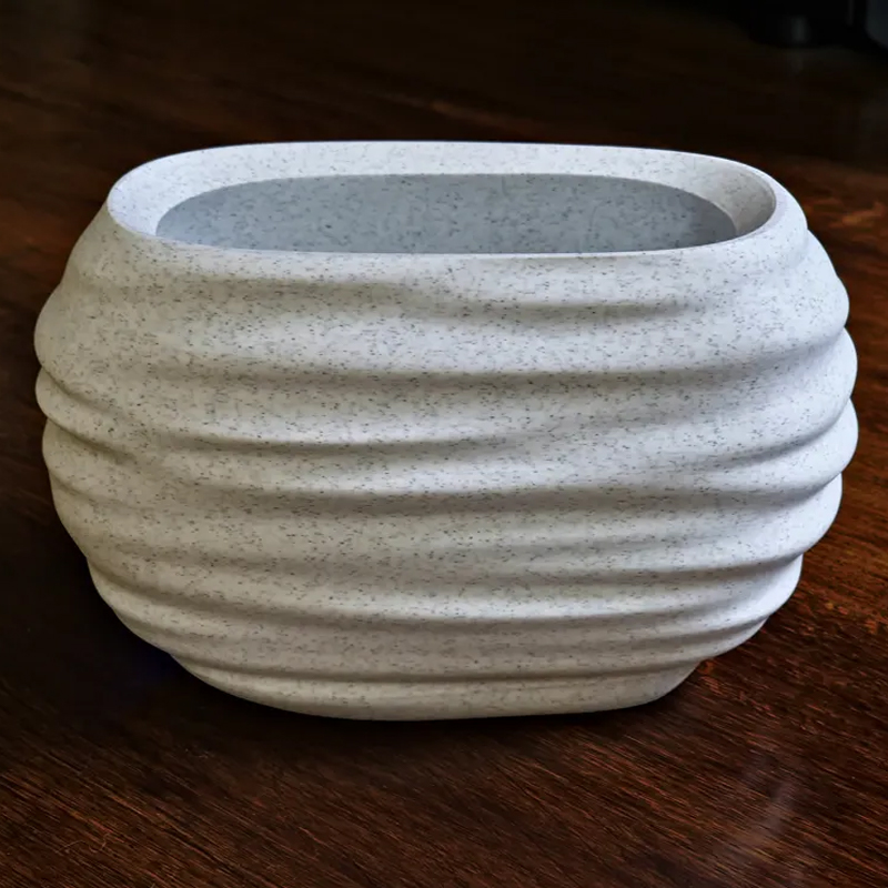 3D Printed Modern Pen Holder and Brush Cup - 
marble color - Image 1