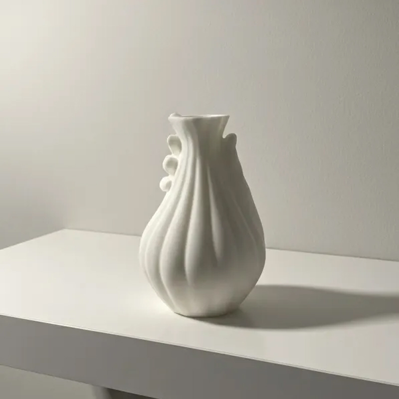 A Gentle Embrace from 3D Printing - White Vase - Image 1