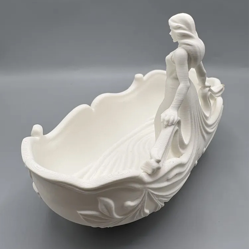 3D-printed goddess figure bowl/dressing table storage tray, white - Image 3