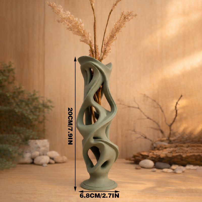 3D-printed vases: Unique and personalized items to decorate dining tables. White. - Image 2