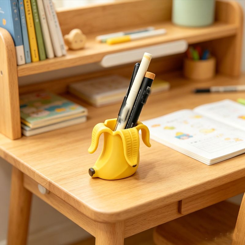 3D Printed Fun Banana Storage Container (Yellow) - Image 2