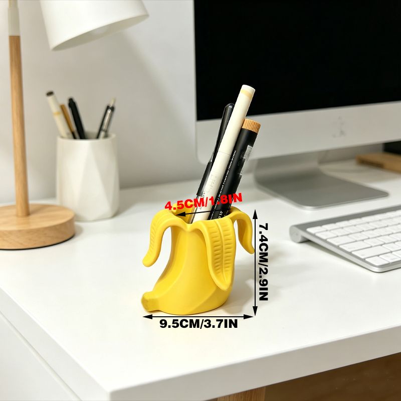 3D Printed Fun Banana Storage Container (Yellow) - Image 3