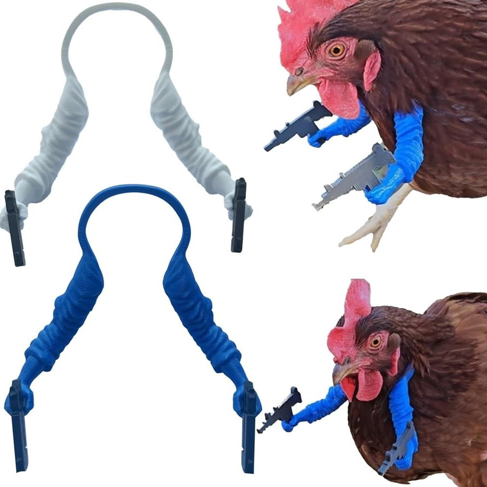 Chicken arms with Guns,Fun, Durable, Rooster Pistol Party, Perfect for Parties, Photoshoots and Pranks Costumes for Chickens to wear(orange) - Image 2