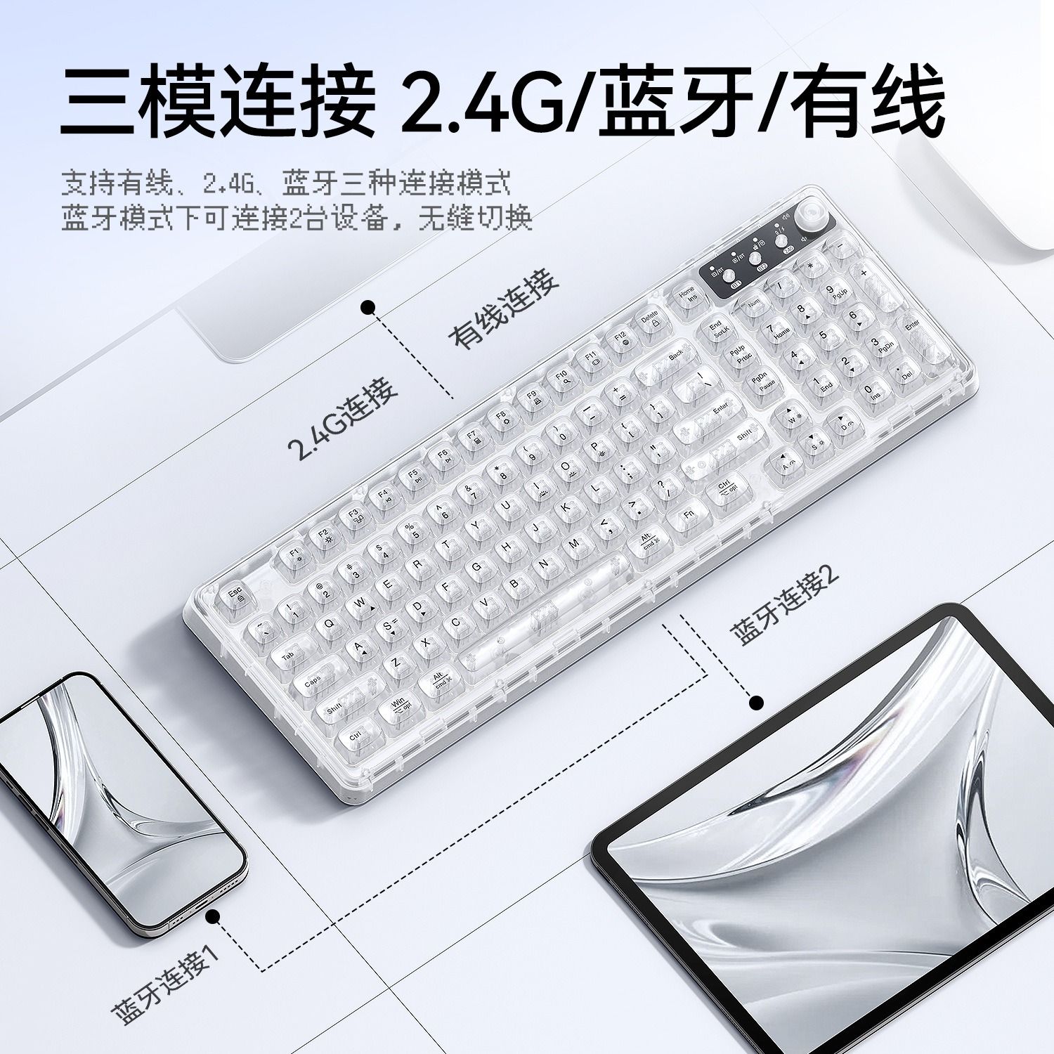 RGB Backlit Wired Mechanical Gaming Keyboard, 104 Keys Full Size Hot Swappable Keyboard with Aluminum Base, Noise Absorbing Foam, Tactile Brown Switch, Programmable Keys & Volume Knob for PC Mac,Stealth Red - Image 4