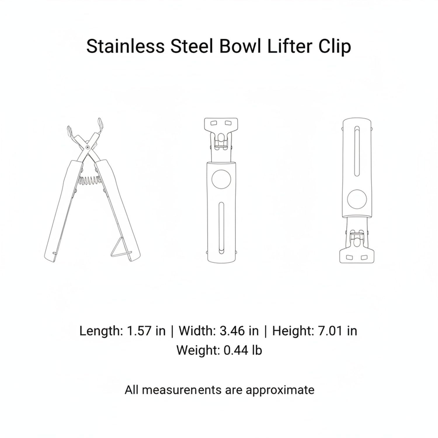 Stainless Steel Dish Lifter Tongs for Hot Plates and Bowls, Kitchen Tool for Microwave Steamer Oven (1 PC) - Image 7