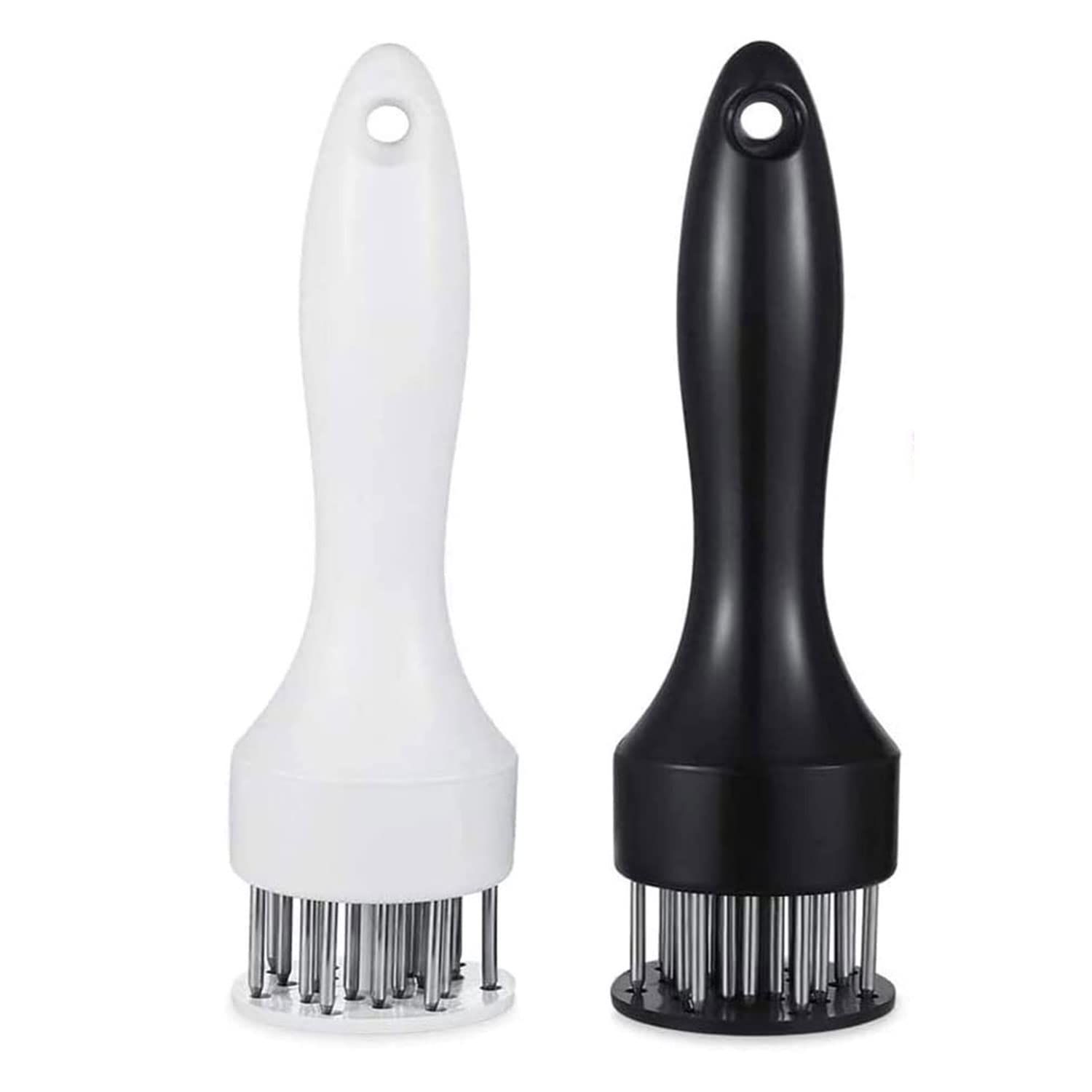 Black – 16 Needles Food-Grade Stainless Steel Meat Tenderizer, Household Manual Steak Tenderising Tool, Meat Piercing Breaker for BBQ Beef, Pork & Chicken - Image 1