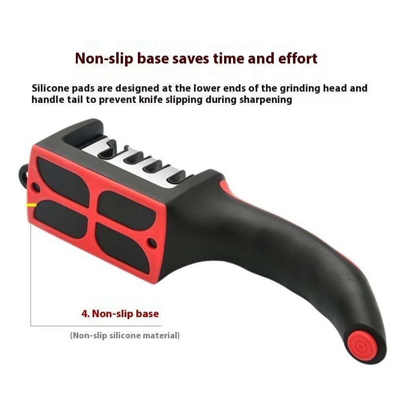 Three sections Handheld Diamond Knife Sharpener, Multifunctional Quick Sharpening Stone for Household Kitchen, Fast Blade Edge Restoration Tool - Image 2