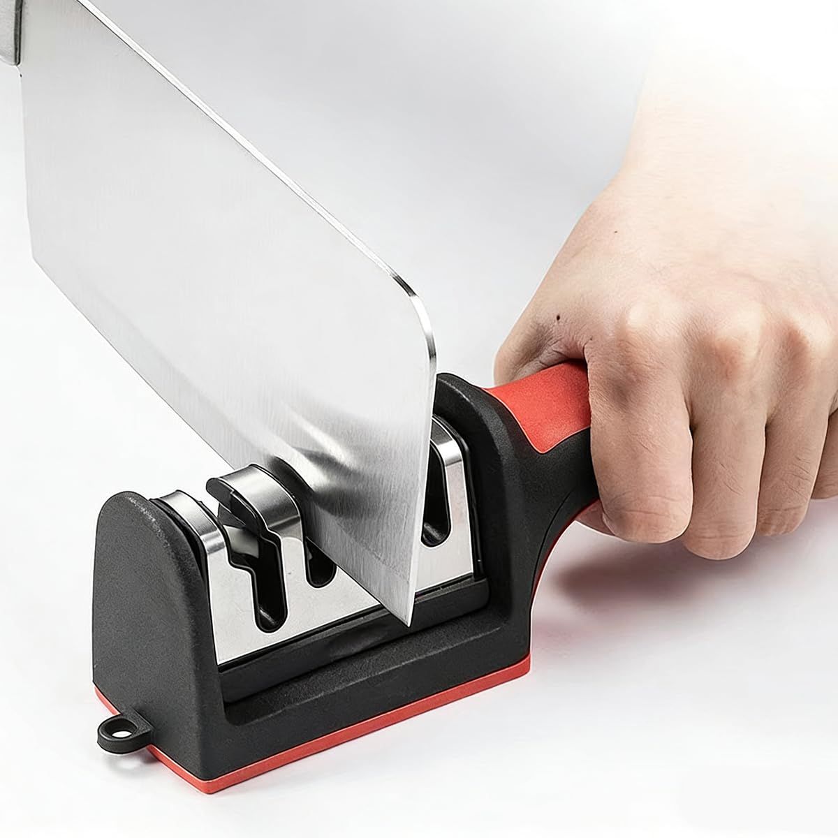 Four sections Handheld Diamond Knife Sharpener, Multifunctional Quick Sharpening Stone for Household Kitchen, Fast Blade Edge Restoration Tool - Image 1