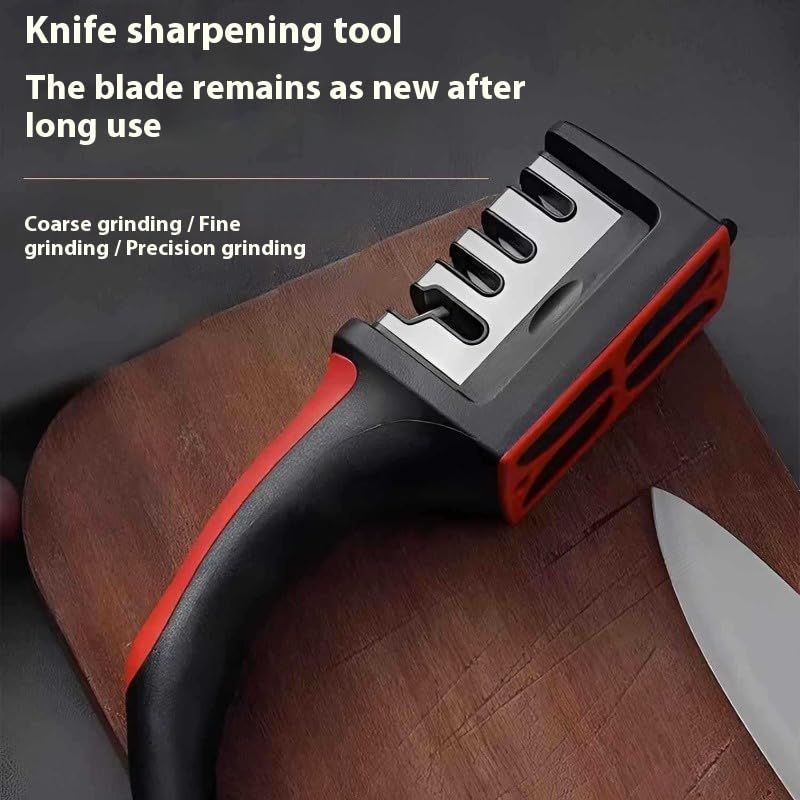 Four sections Handheld Diamond Knife Sharpener, Multifunctional Quick Sharpening Stone for Household Kitchen, Fast Blade Edge Restoration Tool - Image 7