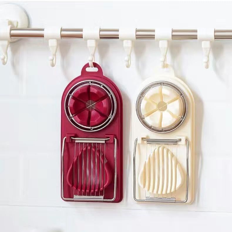 Red Generic 1pcs Egg Slicer Vertical Cut Cutter Flower Type 2In1 Boiled Egg Slicer - Image 6