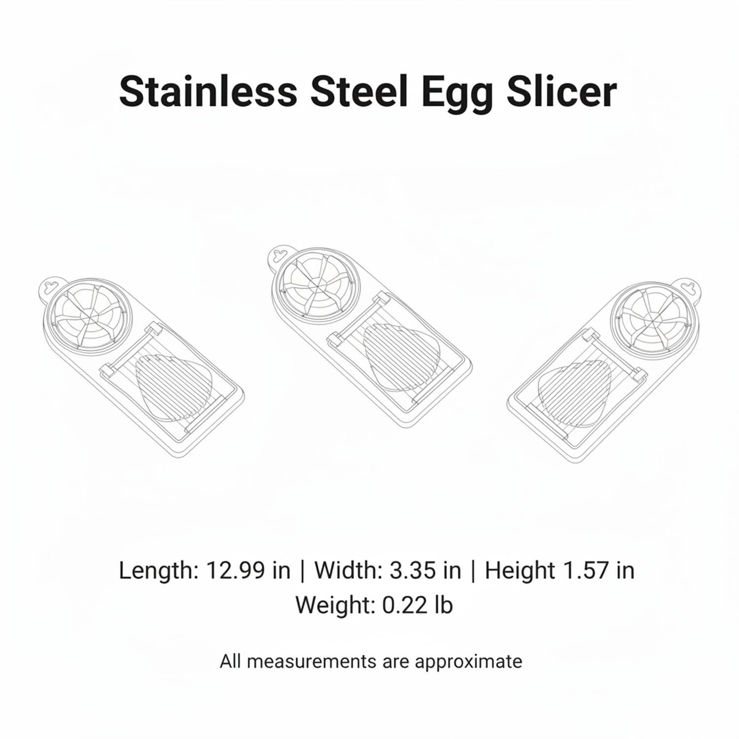 White Generic 1pcs Egg Slicer Vertical Cut Cutter Flower Type 2In1 Boiled Egg Slicer - Image 7
