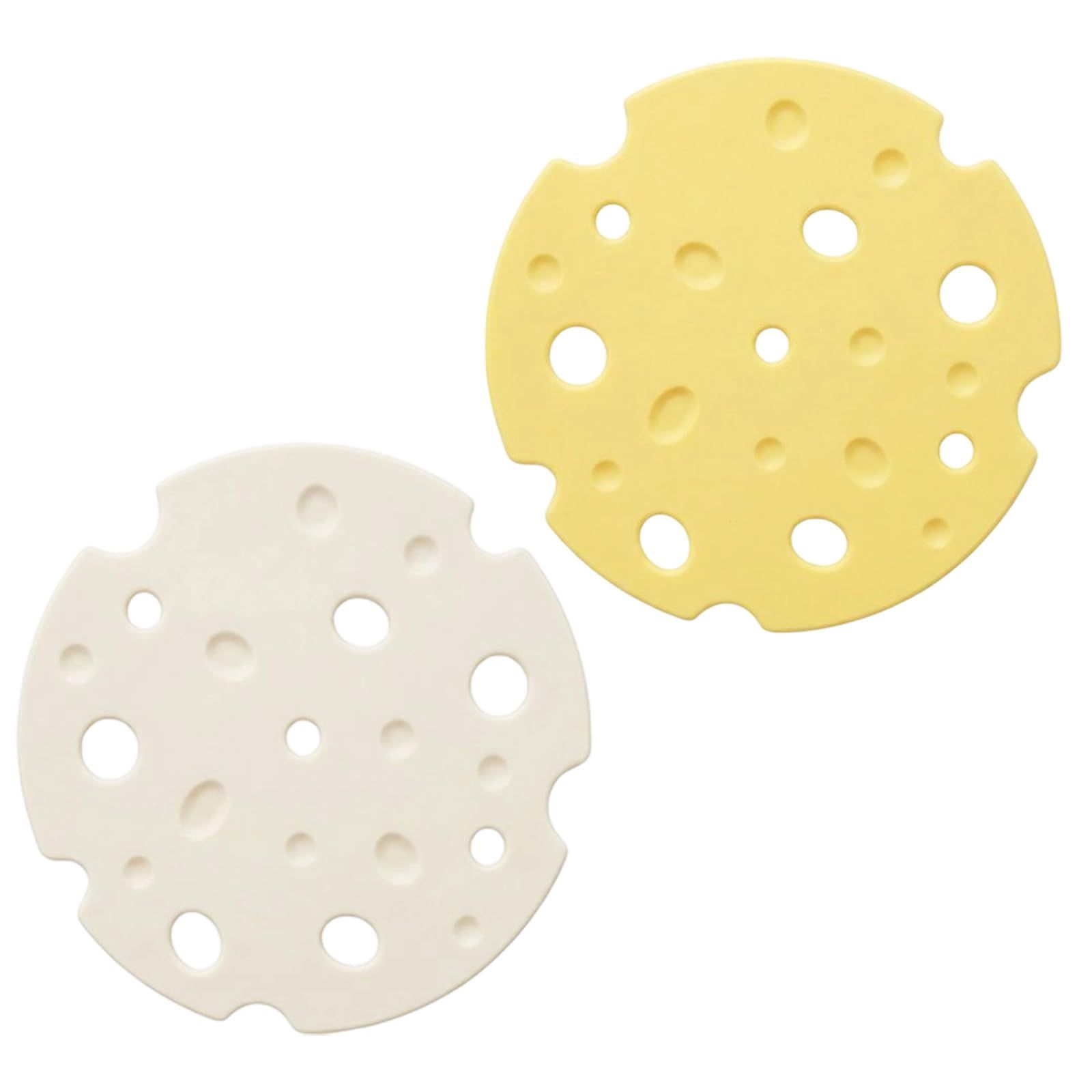 2‑Pack off white round Silicone Trivet Mat, Heat Resistant Non Slip, 6.3x6.3x0.4 Inches, Kitchen Table Protector for Bowls Plates Cups - Image 7