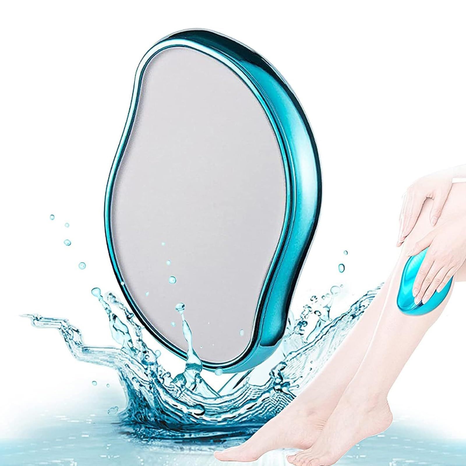 Blue Crystal Hair Eraser for Women Men, Reusable Painless Body Hair Remover, Portable Exfoliation Epilator Tool to Remove Hair on Arms Legs Back - Image 1