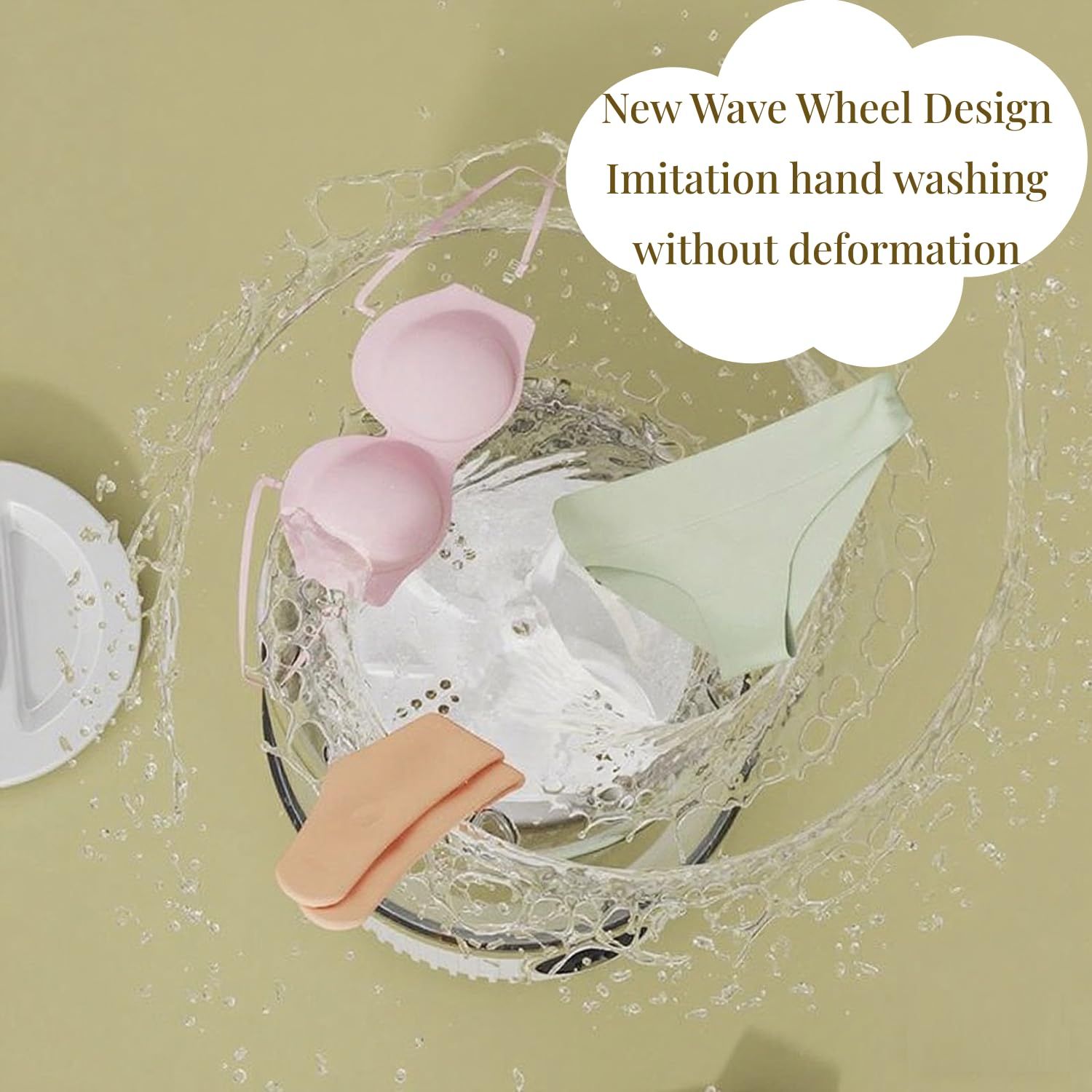 White portable mini washing machine, suitable for underwear, socks, baby clothes - rechargeable cordless compact washing machine, suitable for small loads, travel and dormitory use - USB rechargeable home/apartment washing machine - Image 4