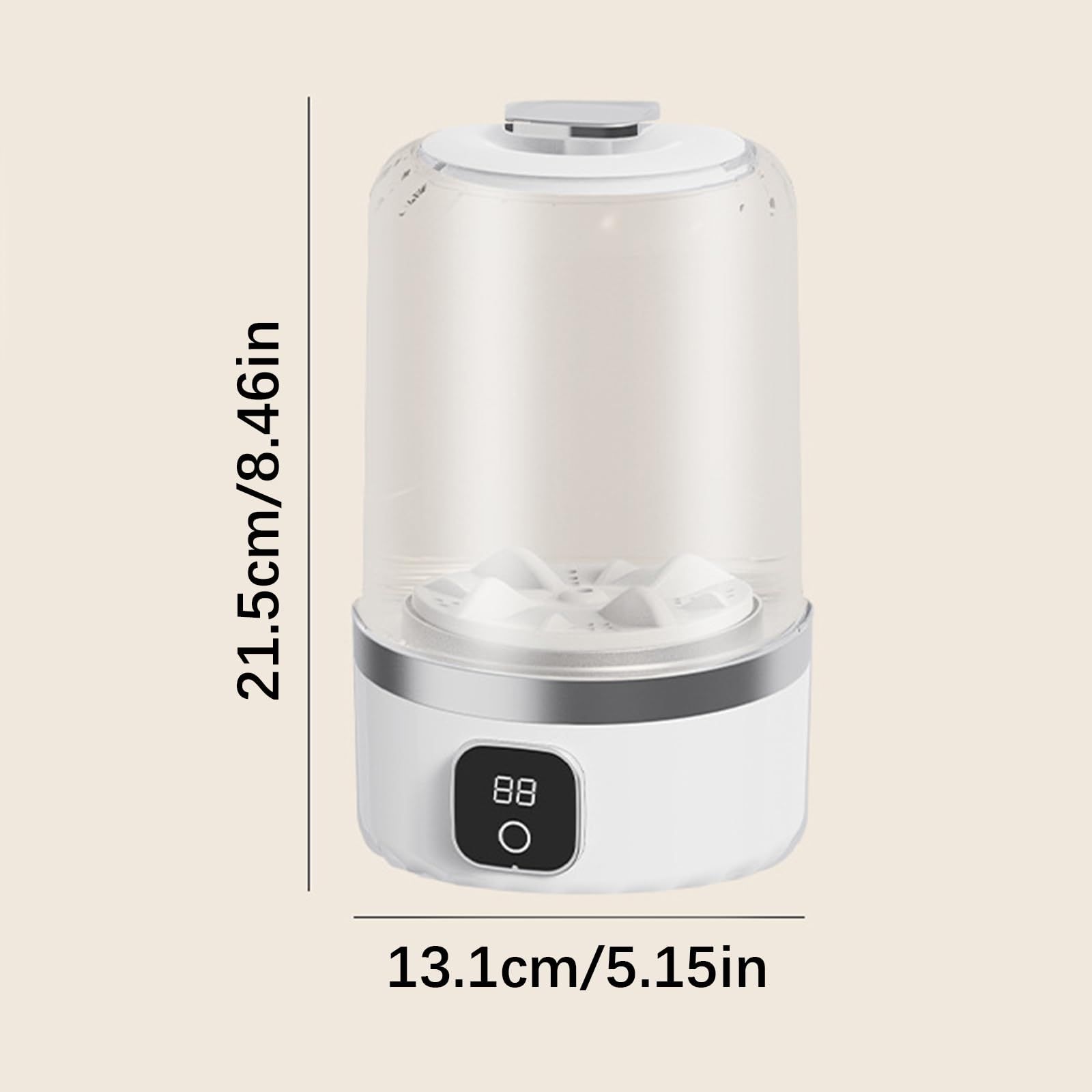 Blue portable mini washing machine, suitable for underwear, socks, baby clothes - rechargeable cordless compact washing machine, suitable for small loads, travel and dormitory use - USB rechargeable home/apartment washing machine - Image 4
