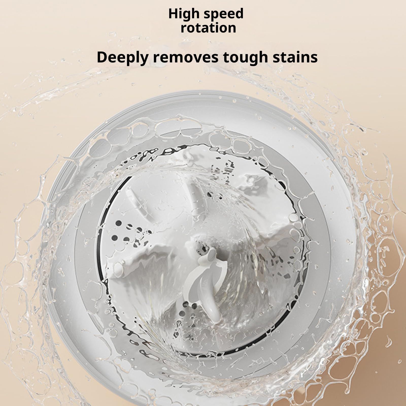 Blue portable mini washing machine, suitable for underwear, socks, baby clothes - rechargeable cordless compact washing machine, suitable for small loads, travel and dormitory use - USB rechargeable home/apartment washing machine - Image 6