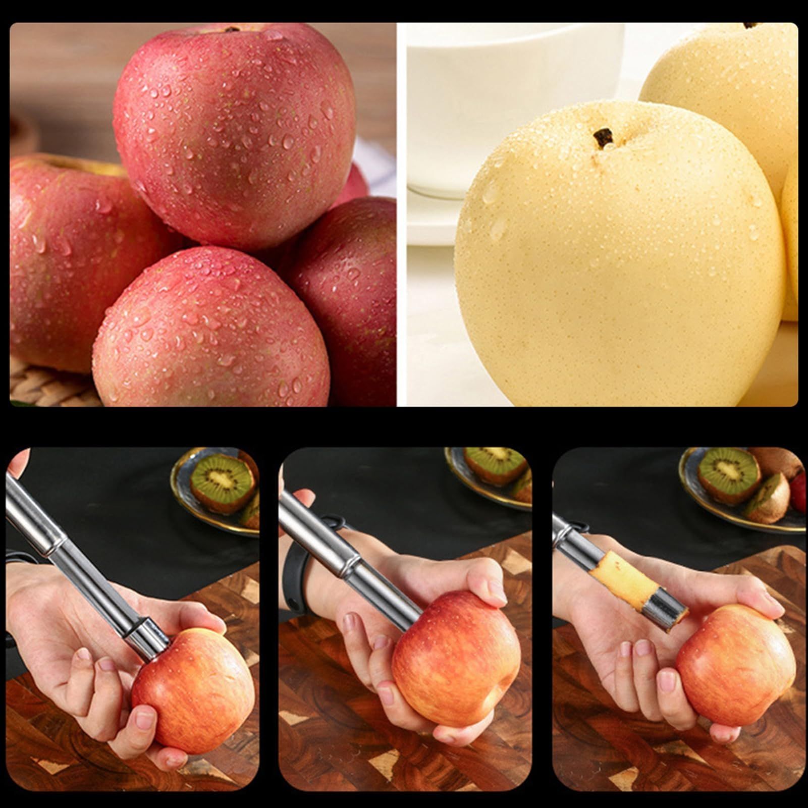 2 cm diameter stainless steel fruit corer tool, hawthorn date cherry apple multi-purpose corer, seed corer corer for home kitchen - Image 7