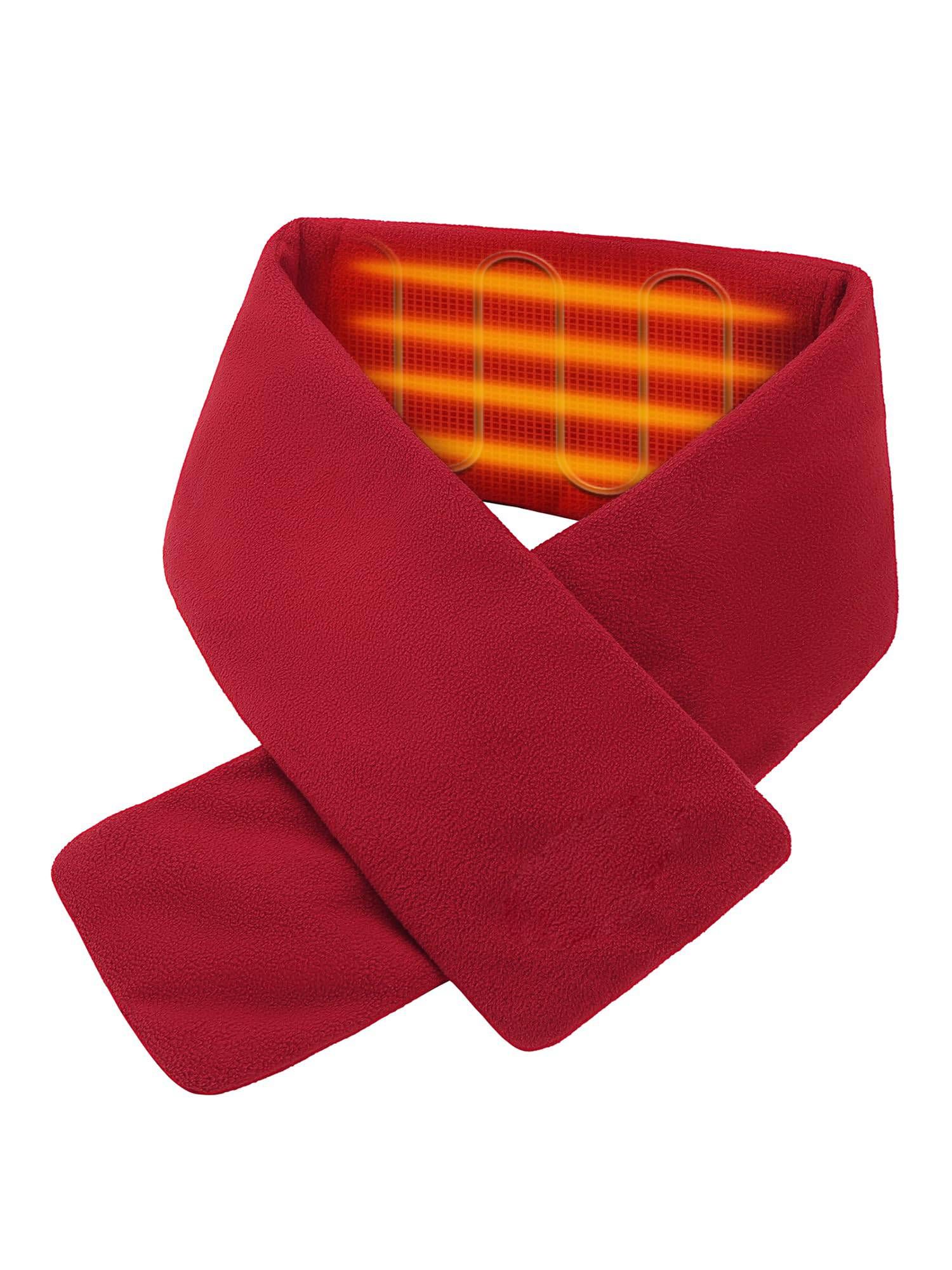 Heated Scarf for Women & Men, Rechargeable Neck Heating Wrap with 3 Heat Settings, Portable Electric Neck Warmer, Fast Heating for Office, Outdoor Winter Warm Gift,Red - Image 1