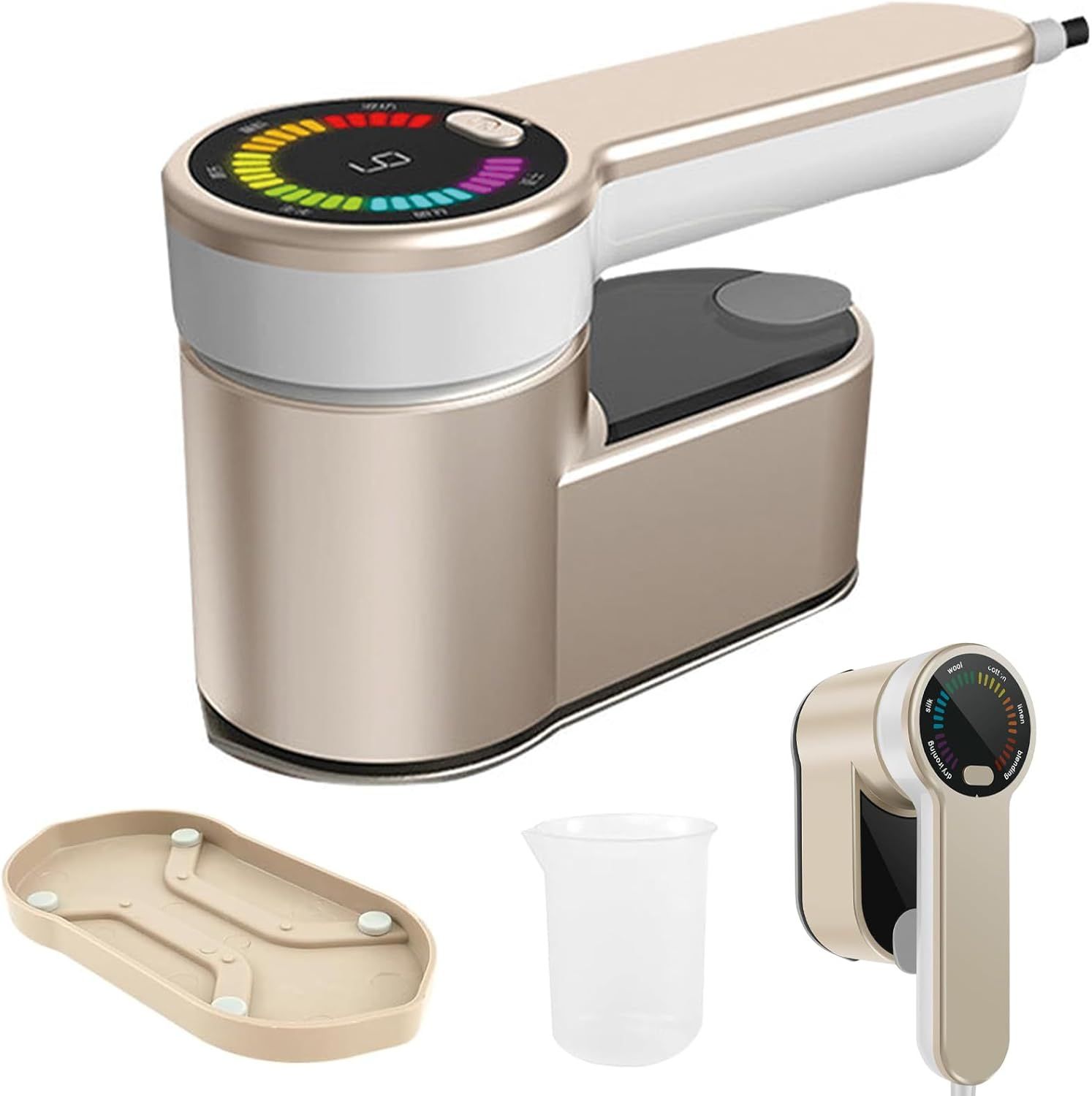 Portable Steamer for Clothes Handheld Steaming Ironing Machine, 6 Gears Adjustable Ironing Steaming Steamer Iron, Color Screen Display Dry Wet 1200W Wrinkle Remover Clothes Iron - Image 1